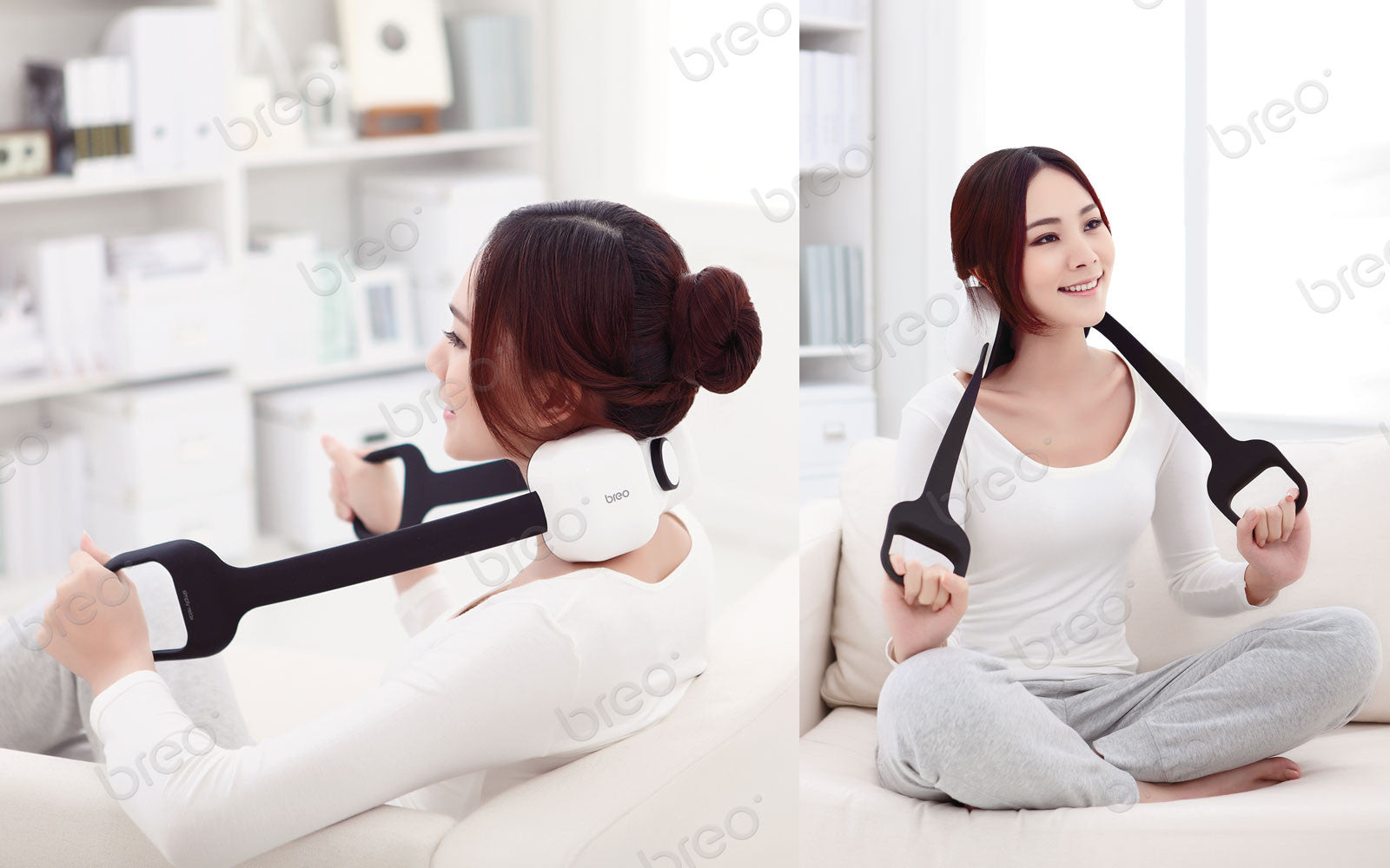 Breo neck massager - ineck 3, offers you the best neck massage with a hands- free design, three intensity modes and full-covera…